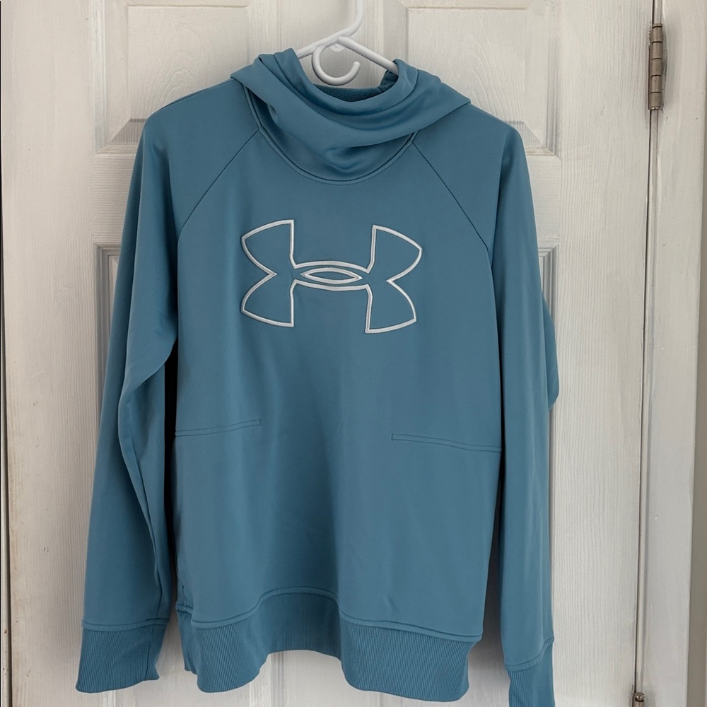 Under Armour Blue Hoodie with White Logo